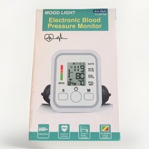 Mood Light FC-BP100 Arm Style Electronic Blood Pressure Monitor Fully Automatic